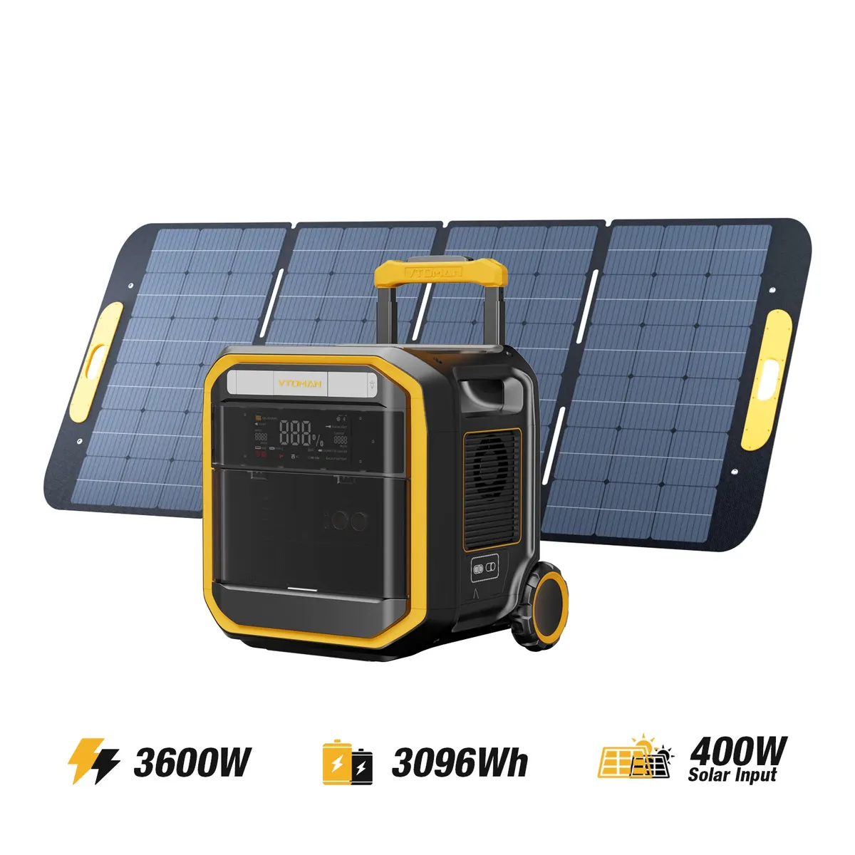 VTOMAN FlashSpeed Pro 3600 with 400W Solar Panel