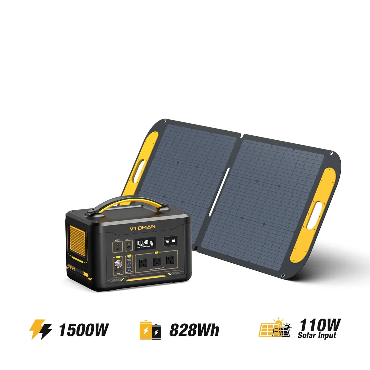 VTOMAN Jump 1500X with 110W Solar Panel