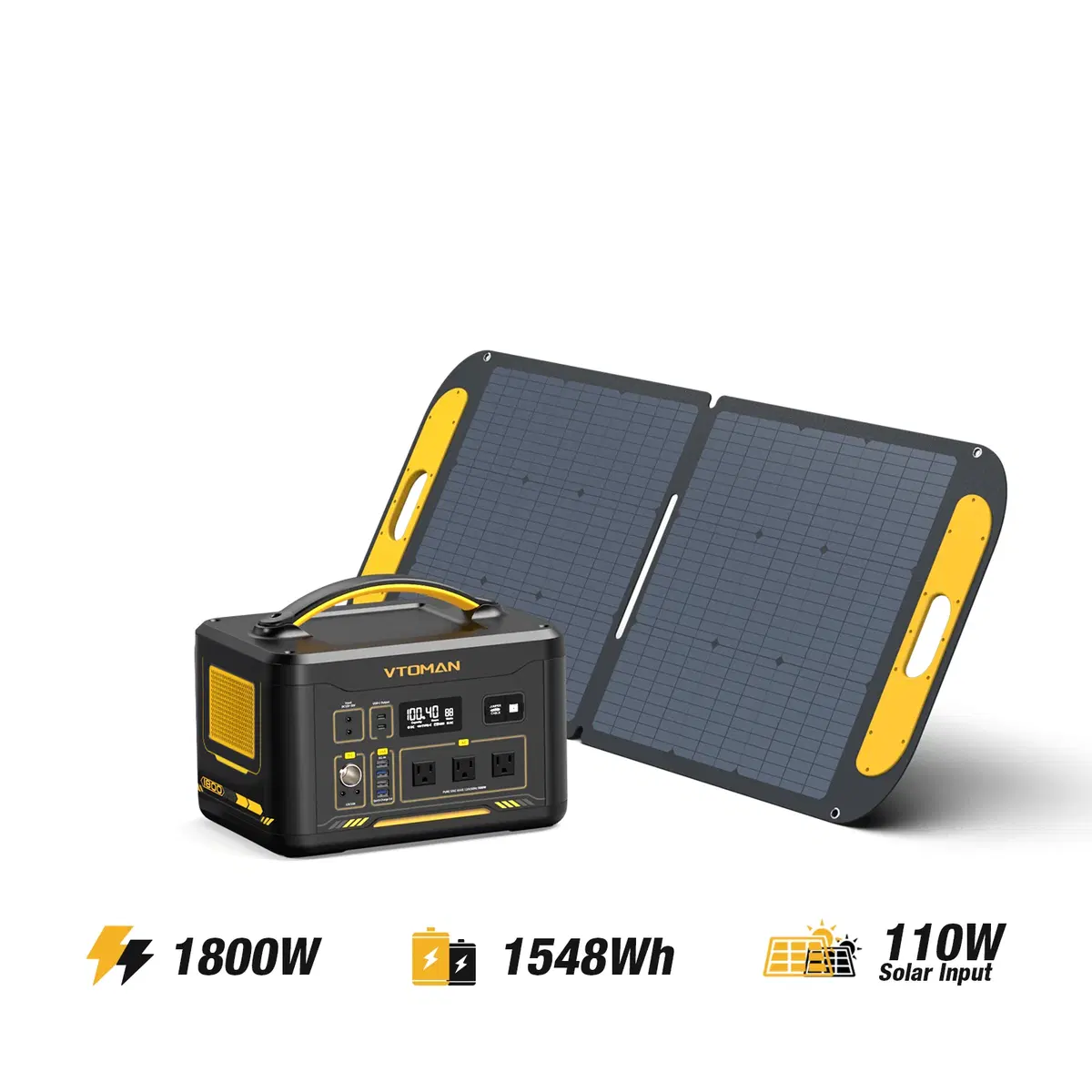 VTOMAN Jump 1800 with 110W Solar Panel