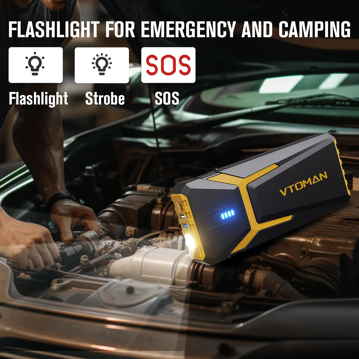 VTOMAN V10 Pro Yellow Jump Starter 4500A (CANADA ONLY)