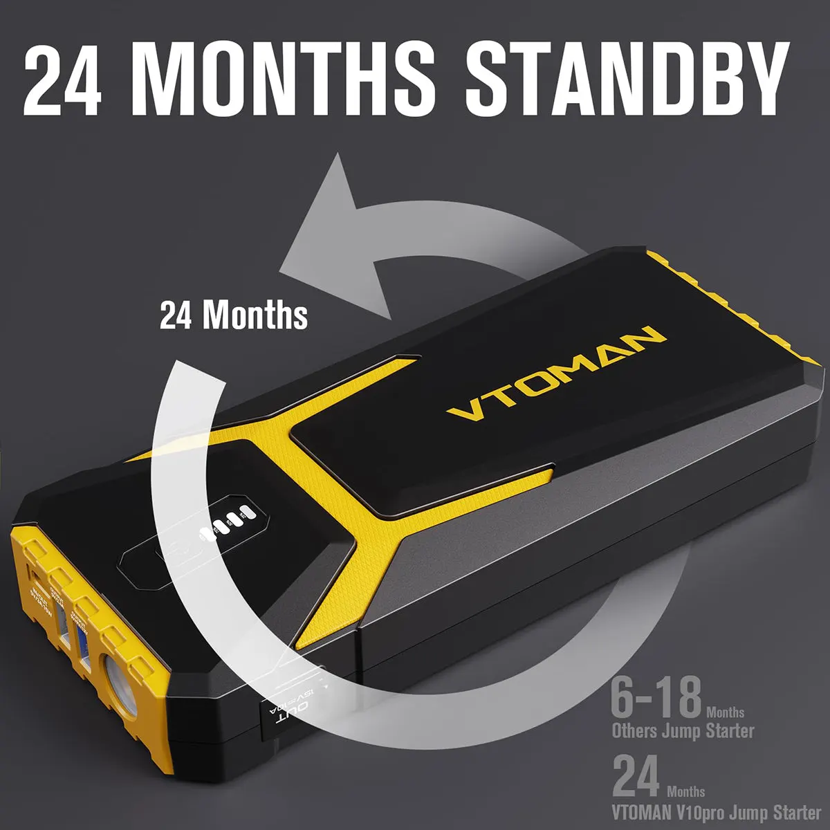 VTOMAN V10 Pro Yellow Jump Starter 4500A (CANADA ONLY)